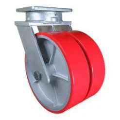 12" Dual-Wheel Polyurethane Kingpinless Swivel Caster