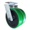 12" Dual-Wheel Polyurethane Kingpinless Swivel Caster