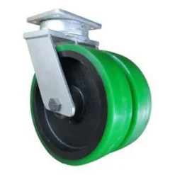 12" Dual-Wheel Polyurethane Kingpinless Swivel Caster