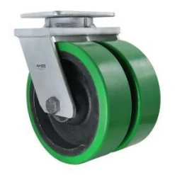 10" Dual-Wheel Polyurethane Kingpinless Swivel Caster