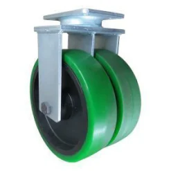12" Dual-Wheel Polyurethane Rigid Caster
