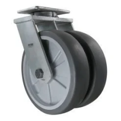 12" Dual-Wheel Thermoplastic Rubber Kingpinless Swivel Caster