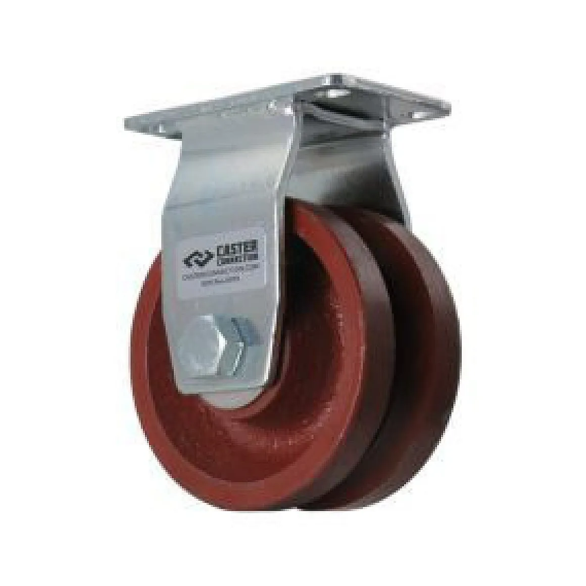 4" Ductile Steel V-Groove Rigid Caster