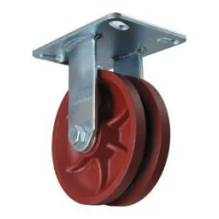 6" Ductile Steel V-Groove Rigid Caster