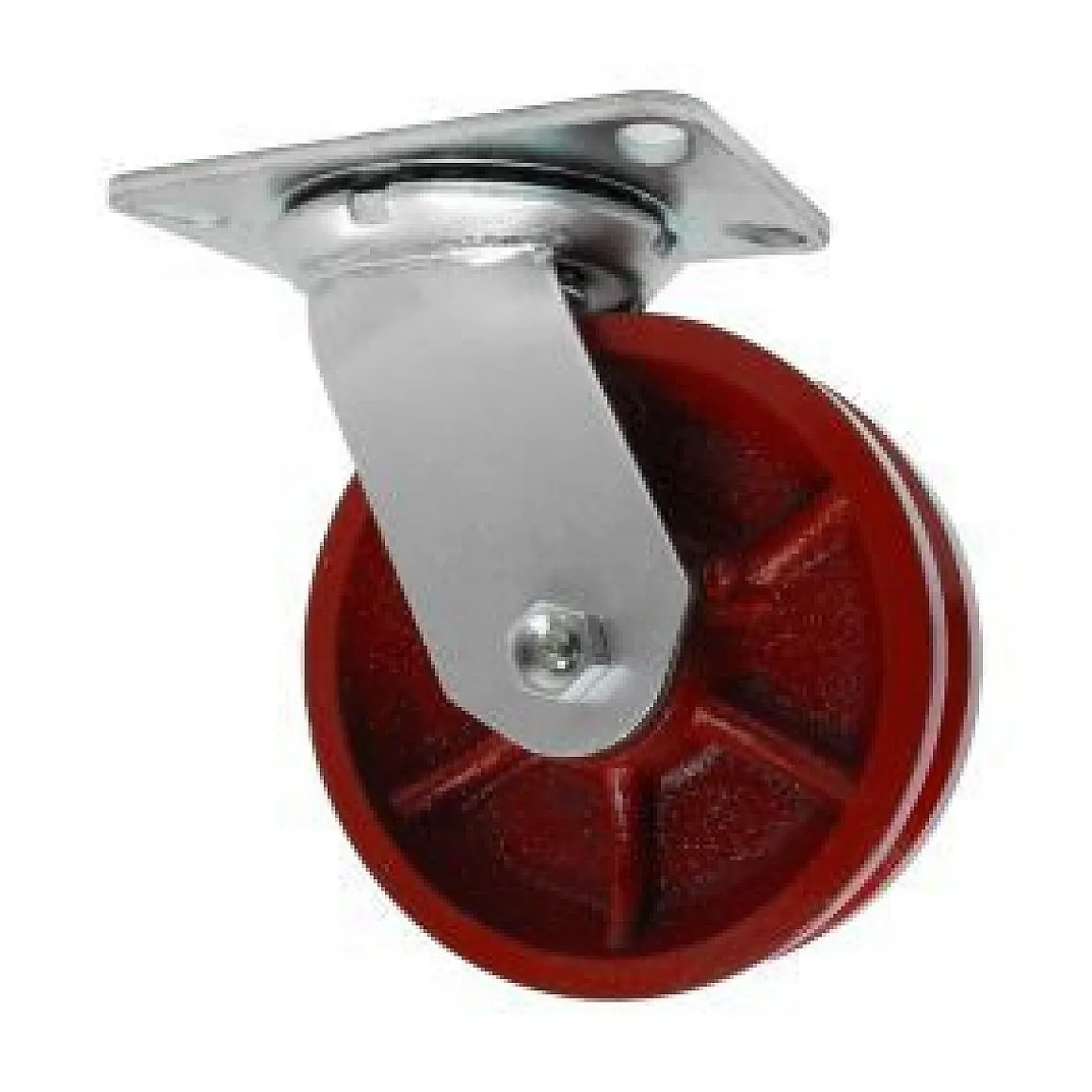6" Ductile Steel V-Groove Swivel Caster