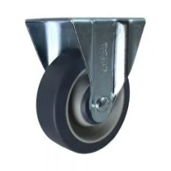 4" Gray Thermoplastic Rubber Rigid Caster