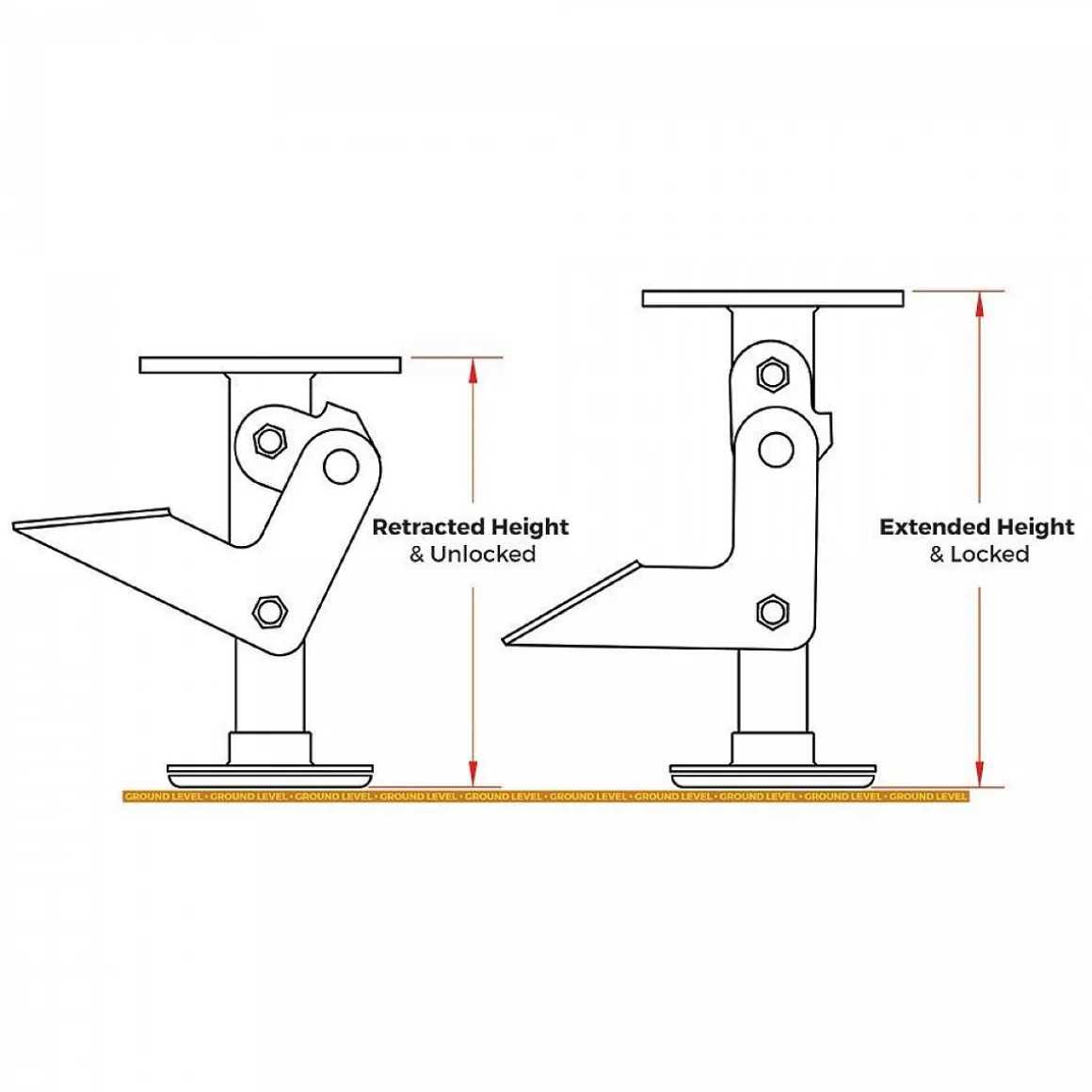 6" Heavy Duty Floor Lock