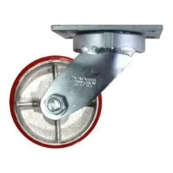 6" Kingpinless Polyurethane on Cast Iron Swivel Caster