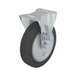 160 mm Elastic Rubber Dead Man's Brake Right Side Rigid Caster