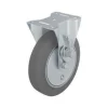 160 mm Elastic Rubber Dead Man's Brake Right Side Rigid Caster