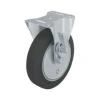160 mm Elastic Rubber Dead Man's Brake Left Side Rigid Caster