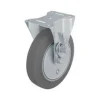 200 mm Elastic Rubber Dead Man's Brake Right Side Rigid Caster
