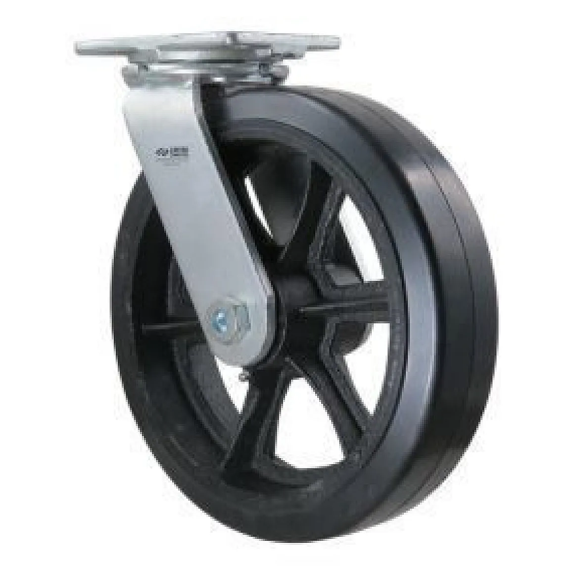 12" Mold-On Rubber Swivel Caster