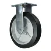 8" Rubber on Iron Rigid Caster