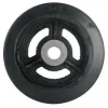 6" Rubber on Iron Wheel