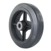 8" Rubber on Iron Wheel