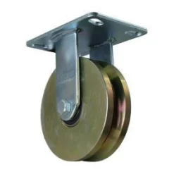 6" Solid Steel V-Groove Rigid Caster