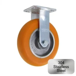 8" Stainless Steel CC Apex Rigid Caster