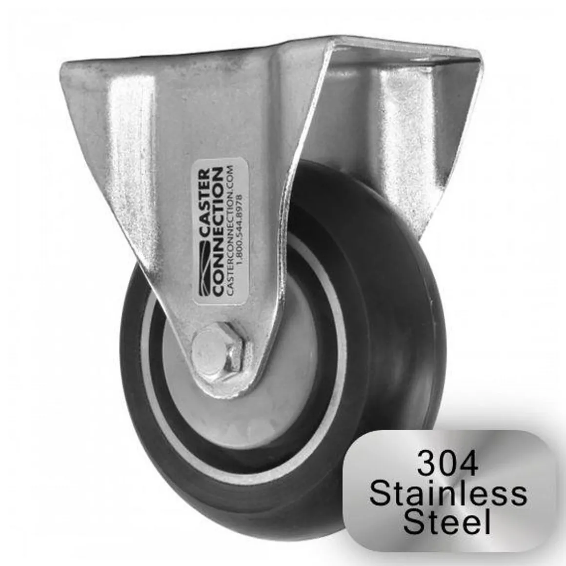 4" Stainless Steel CC Apex Rigid Caster
