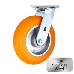 8" Stainless Steel CC Apex Swivel Caster