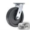 8" Stainless Steel Polyolefin Swivel Caster