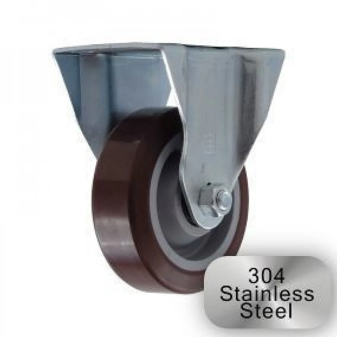 3-1/2" Stainless Steel Polyurethane Rigid Caster