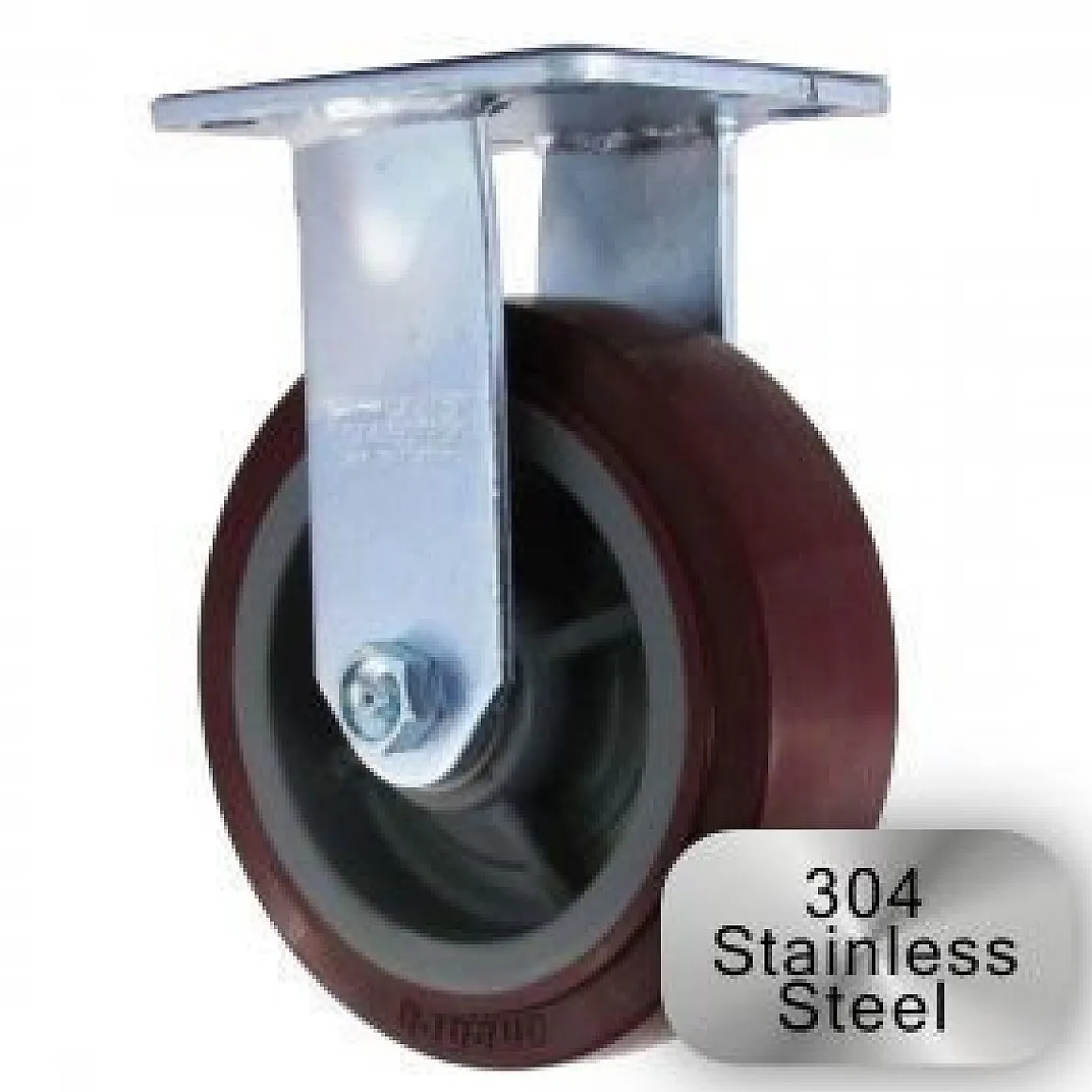 6" Stainless Steel Polyurethane Rigid Caster