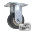 4" Stainless Steel Thermoplastic Rubber Rigid Caster