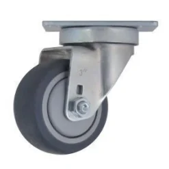 3" Stainless Steel Thermoplastic Rubber Swivel Caster