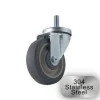 4" Stainless Steel Thermoplastic Rubber Swivel Caster
