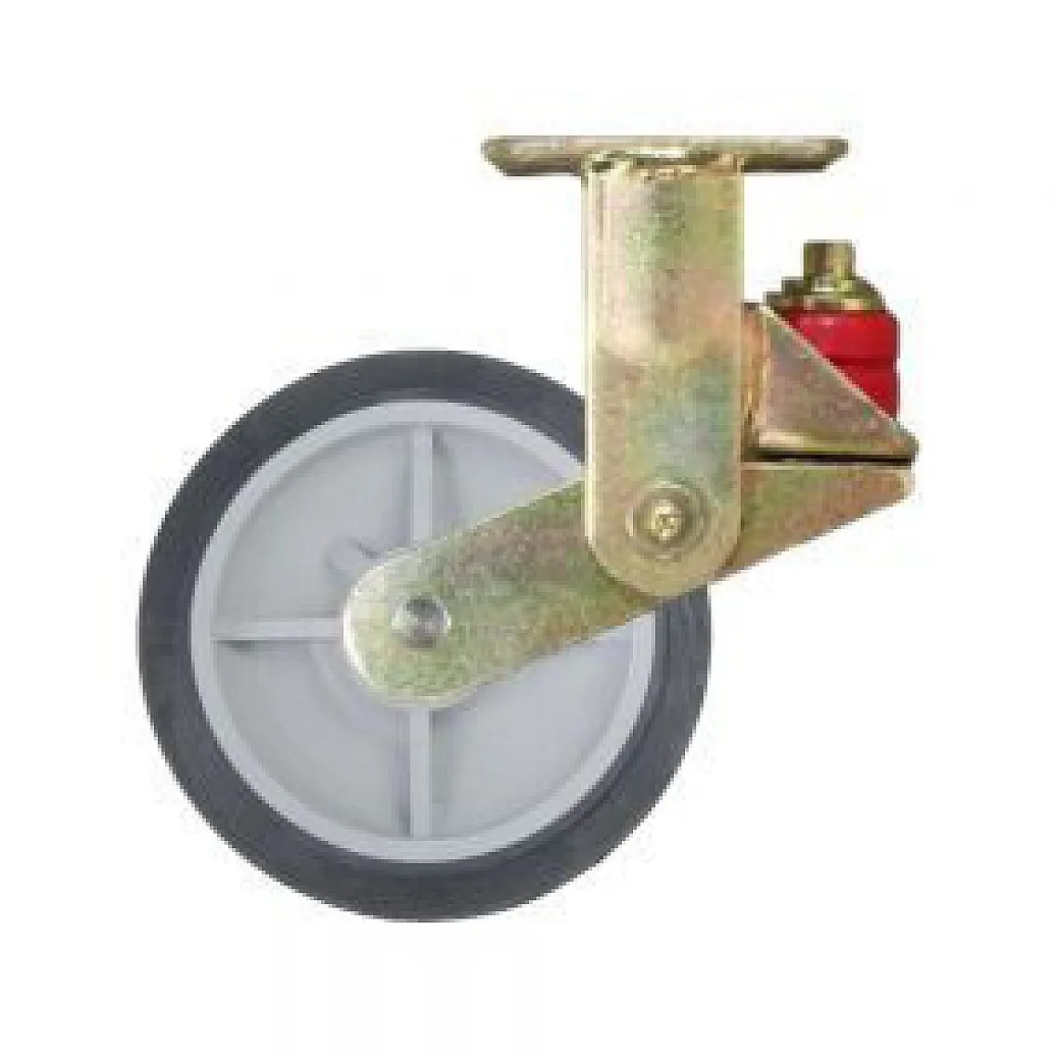 8" Thermoplastic Rubber Spring-Loaded Rigid Caster