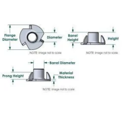 1/2" Threaded Tee Nut