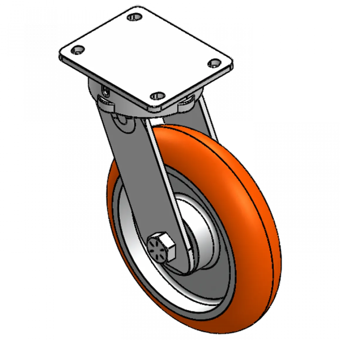 12" X 3" CC APEX HD KINGPINLESS SWIVEL CASTER TOP PLATE 6-1/4"-7-1/2"