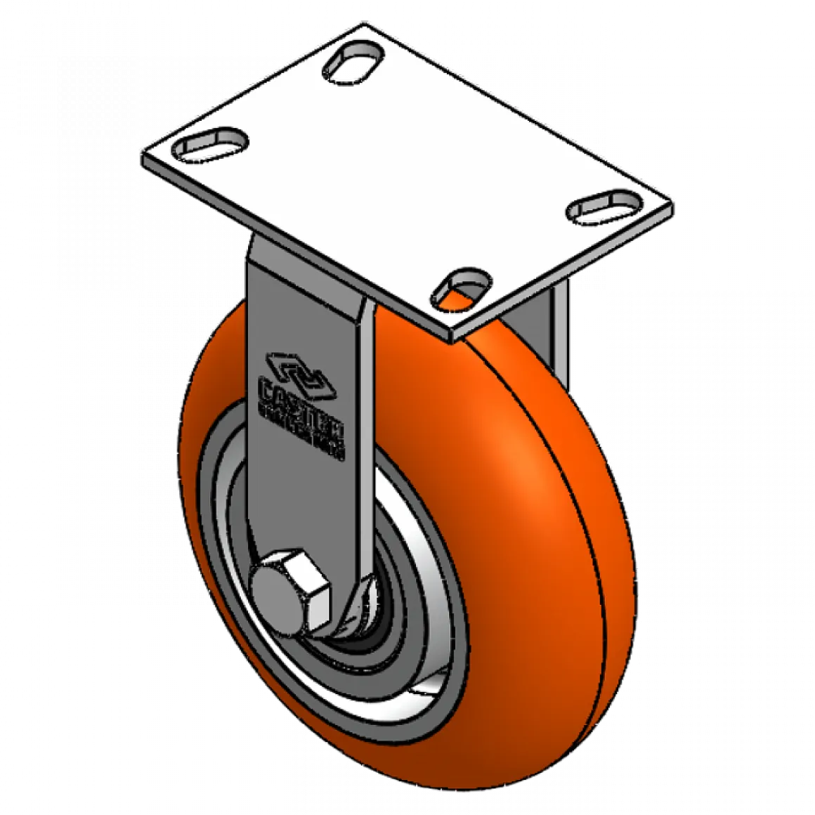 8" X 3" CC APEX HD RIGID CASTER 10-1/8" OVERALL HEIGHT