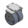 8" X 3" CC NYLEX DUAL-WHEEL RIGID CASTER OVERALL HEIGHT 10-1/2"