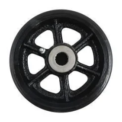 6" x 2" CC Vintage Polyurethane on Cast Iron Wheel