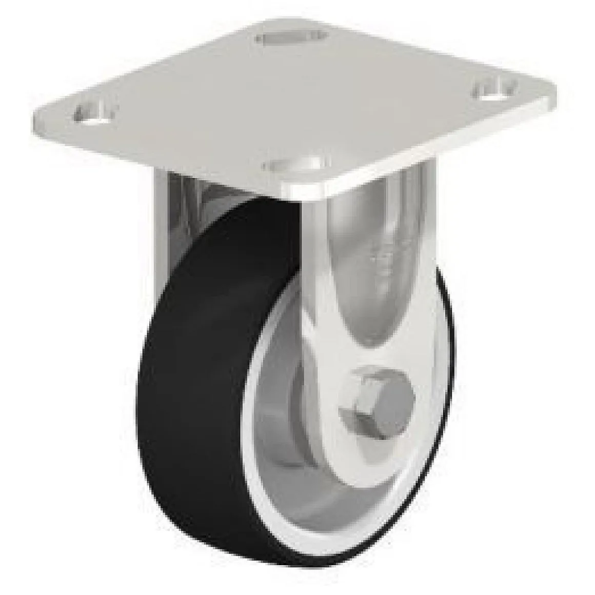 4" X 1-1/2" Rubber Rigid Caster